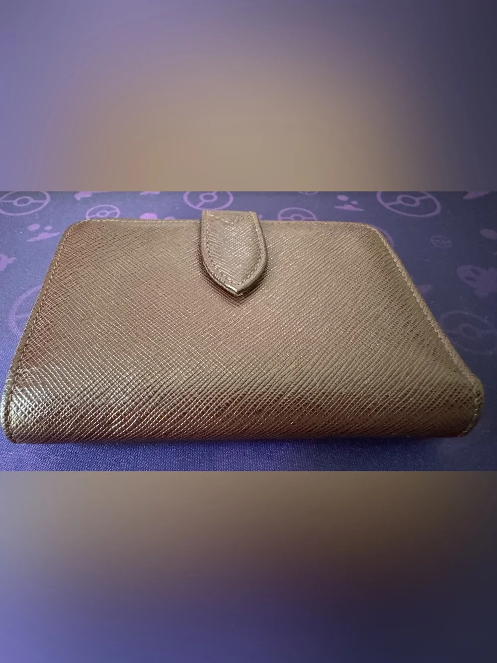 Coach Brown Textured Leather Snap Wallet